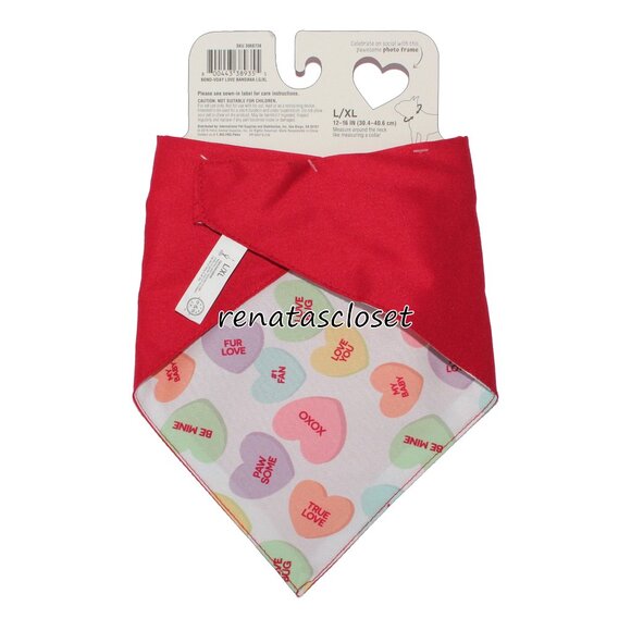 Bond & Co for Petco "Puppy Love" Reversible Valentine Dog Bandana NWT/NIP - Picture 9 of 11
